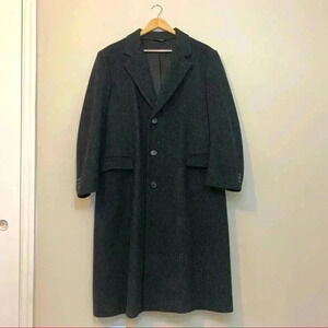 Vintage Nordstrom dark grey wool overcoat